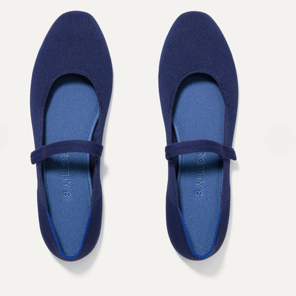 Rothy’s Square Mary Jane Flat Size 10 Navy - Worn Once - Picture 3 of 9